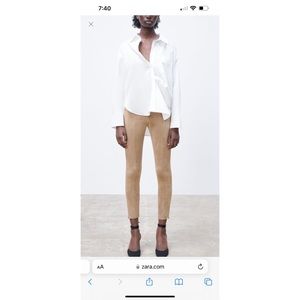 Zara suede leggings